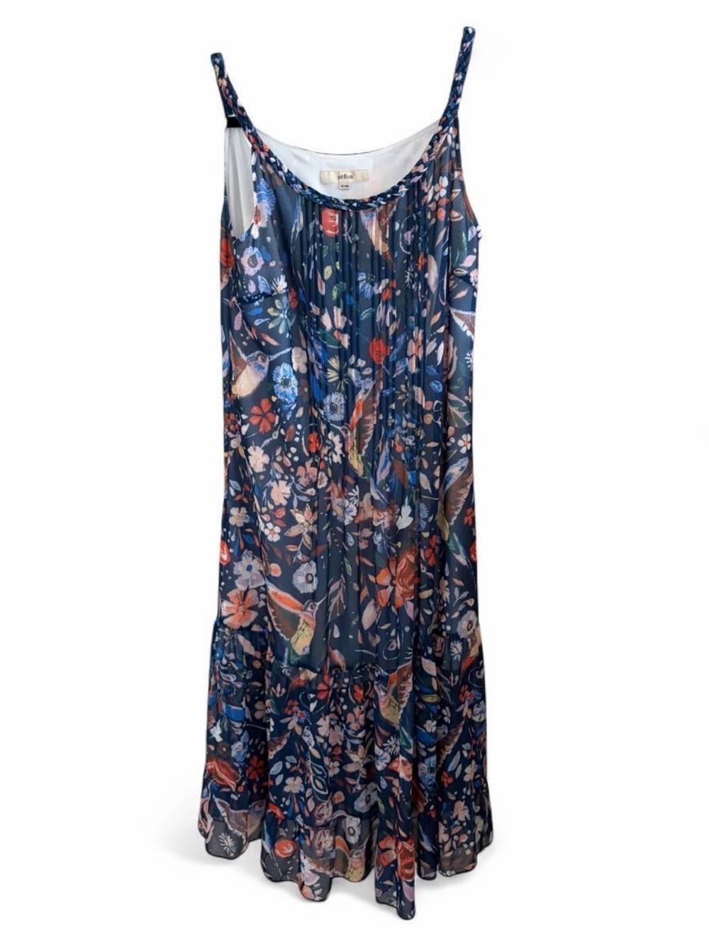 Ségon Blue Floral Maxi Slip Dress by Velvet Heart